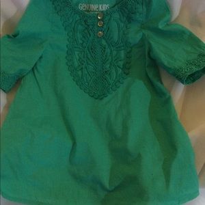 Genuine Kids by Oshkosh Green embroidered dress